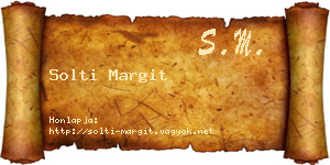 Solti Margit névjegykártya